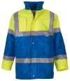 YK205 HVP303 Yoko Hi-Vis Contrast Jacket Yellow / Royal Blue colour image